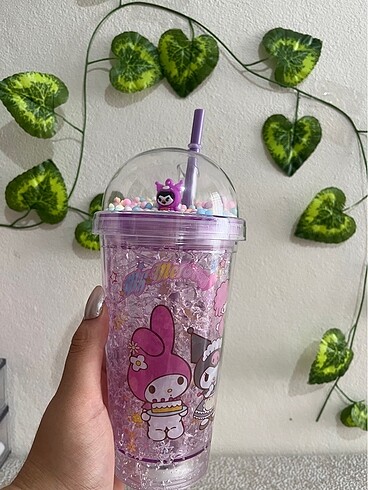 My melody ışıklı pipetli bardak