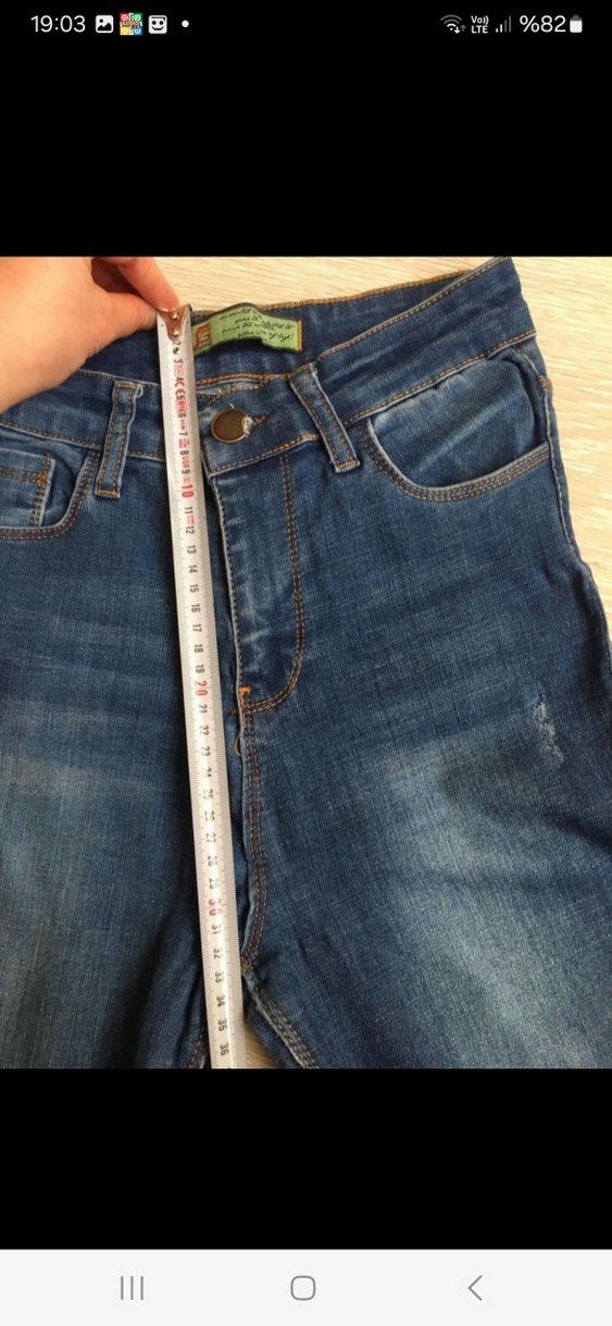 Kadın Mavi Regular Fit Denim Pantolon - Görsel 4