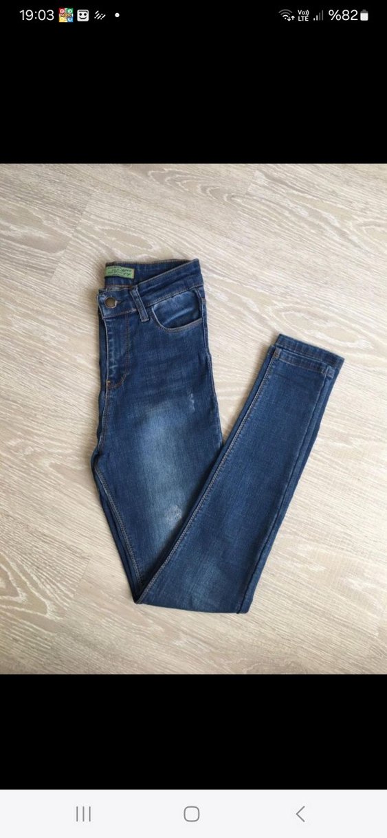 Kadın Mavi Regular Fit Denim Pantolon - Görsel 2
