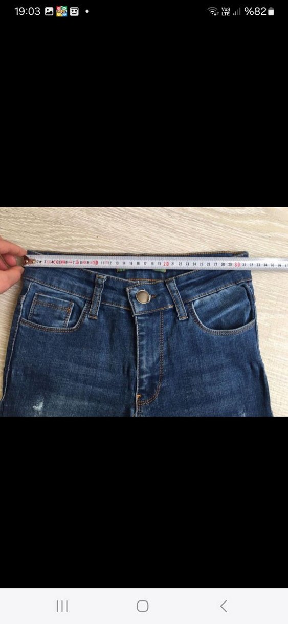 Kadın Mavi Regular Fit Denim Pantolon - Görsel 5