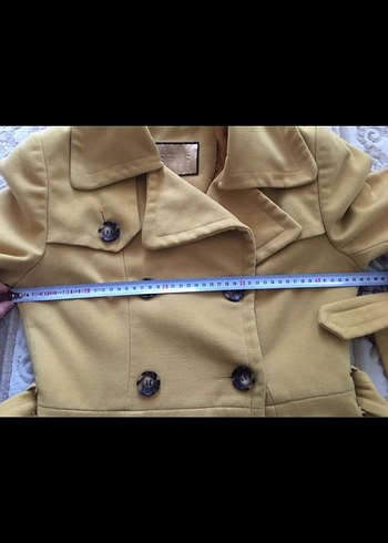 Düğmeli Sarı kaşe - Görsel 5