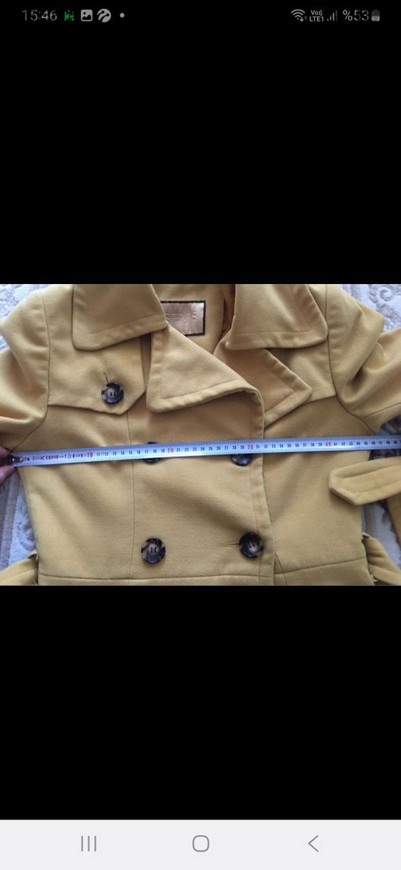 Düğmeli Sarı kaşe - Görsel 5