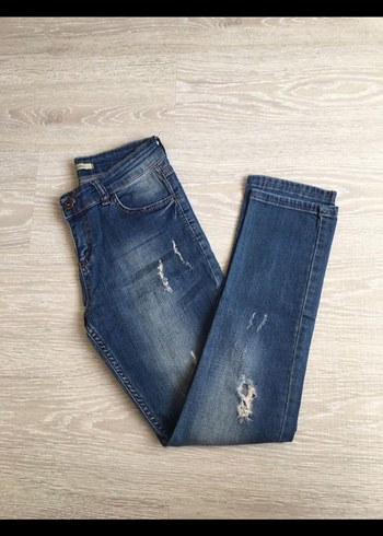 Kadın Mavi Denim Regular Fit Kot Pantolon - Görsel 2