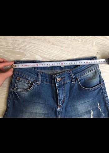 Kadın Mavi Denim Regular Fit Kot Pantolon - Görsel 4