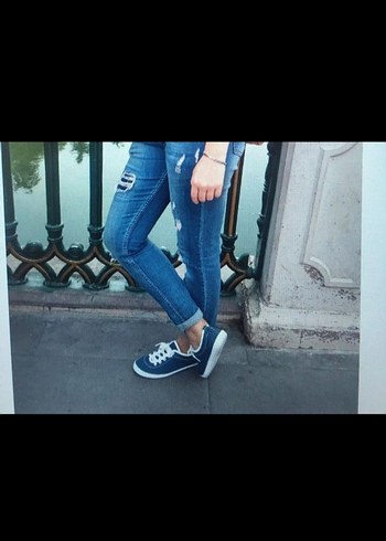 Kadın Mavi Denim Regular Fit Kot Pantolon - Görsel 9