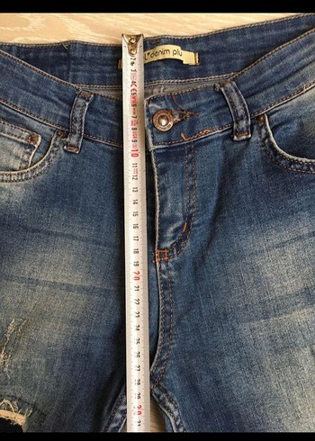 Kadın Mavi Denim Regular Fit Kot Pantolon - Görsel 5