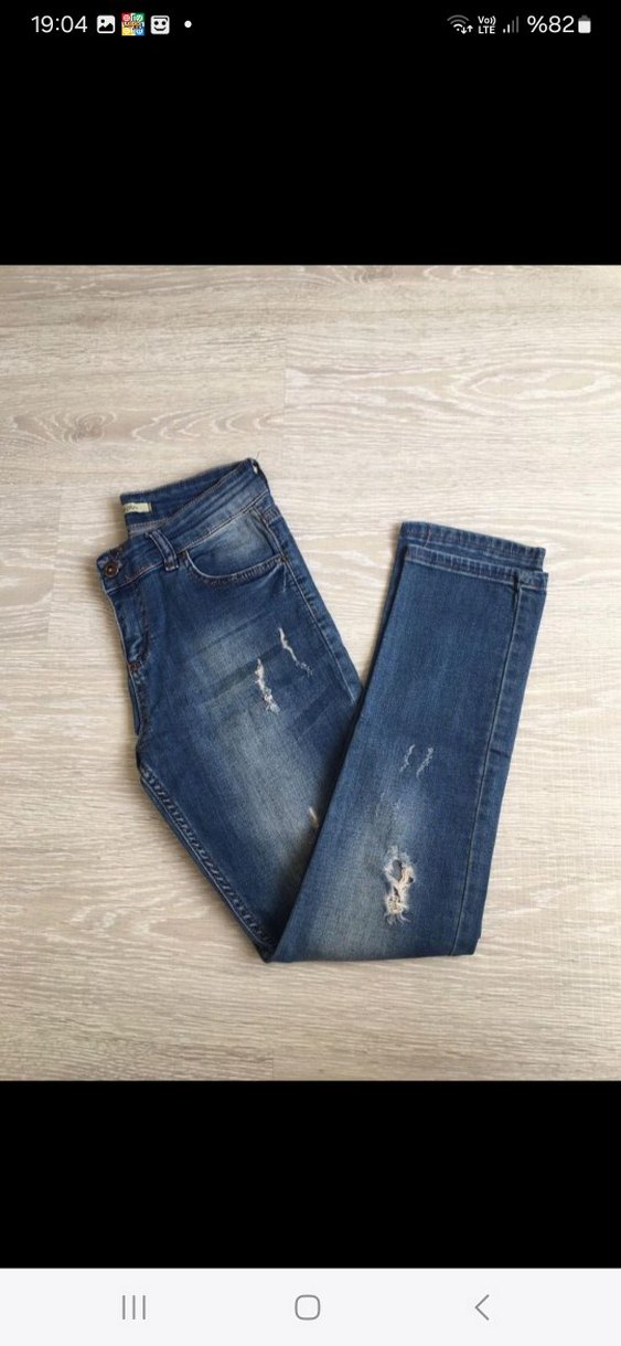 Kadın Mavi Denim Regular Fit Kot Pantolon - Görsel 2