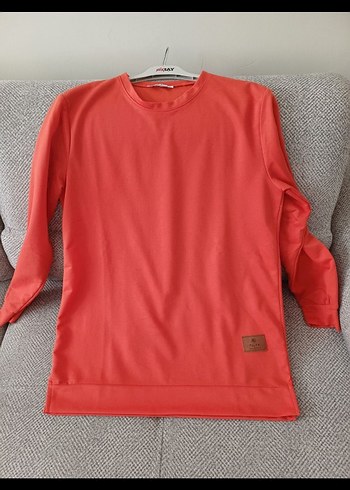 Turuncu Uzun Kollu Kadın Tunik - Görsel 2