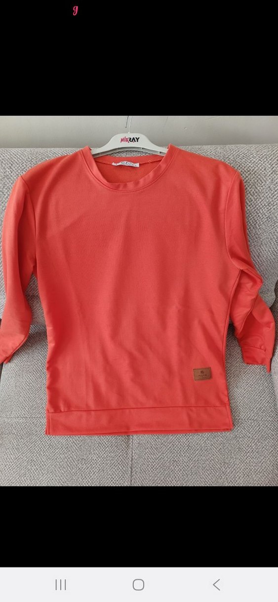 Turuncu Uzun Kollu Kadın Tunik - Görsel 3