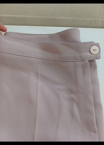 Dökümlü geniş paça pantolon - Görsel 4