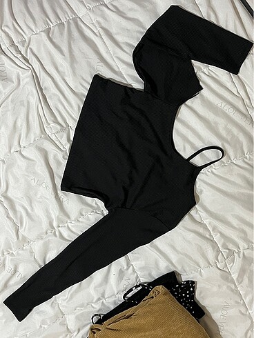 Crop siyah ipli Trendyol Zara