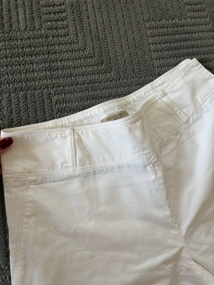 Beyaz Geniş Paça Kadın Pantolon - Görsel 2