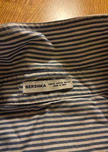 Mavi Çizgili Kısa Gömlek Berskha - Görsel 3