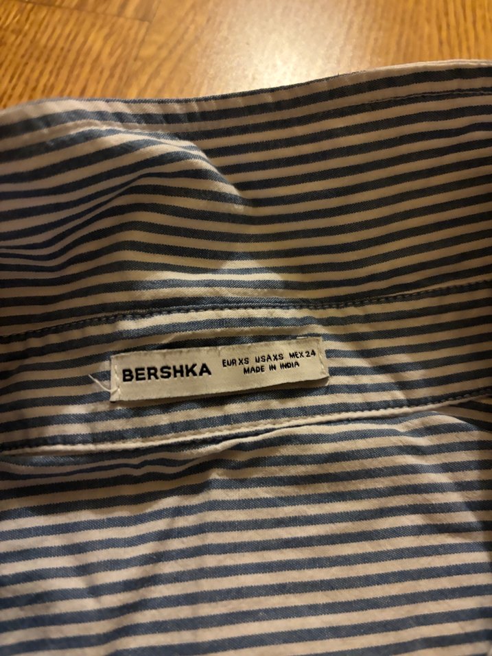 Mavi Çizgili Kısa Gömlek Berskha - Görsel 3