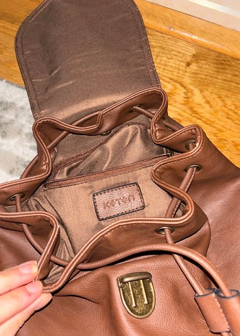 Kahverengi Deri Bohem Sırt Çantası - Görsel 3