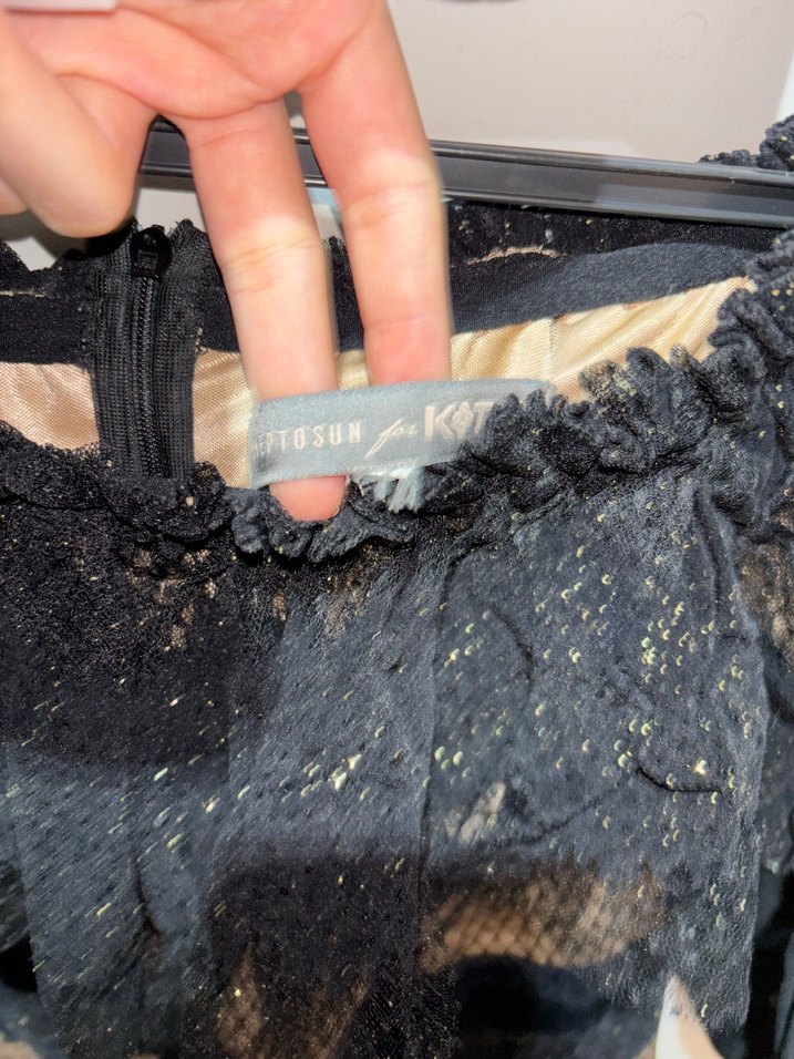 Siyah Dantelli Mini ZEYNEP TOSUN Elbise - Görsel 3