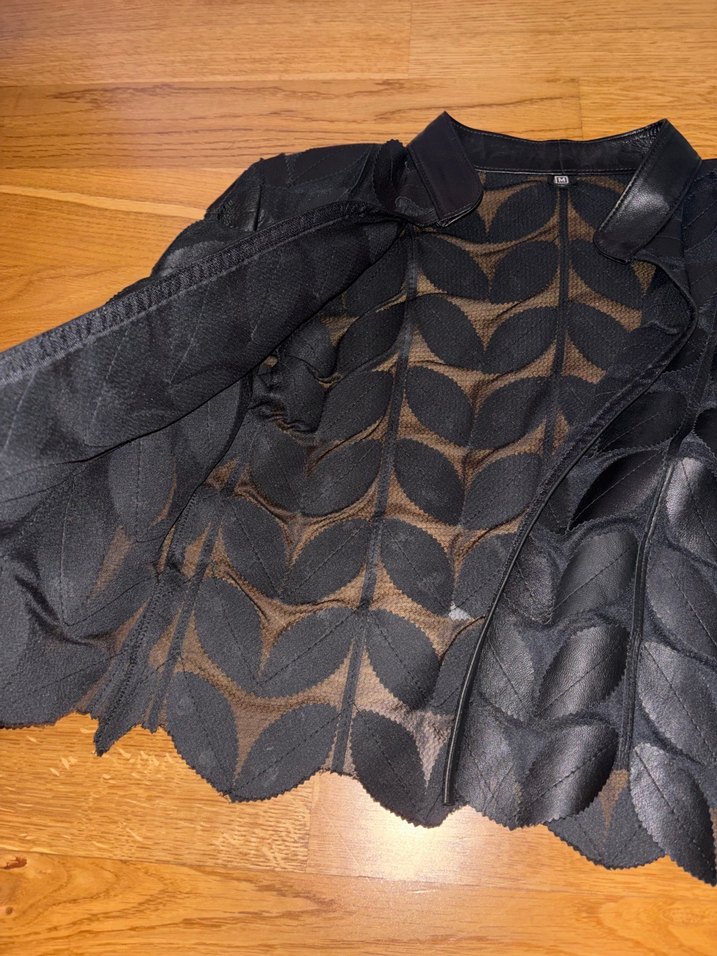 Kadın Siyah Deri Gotik Ceket - Görsel 2