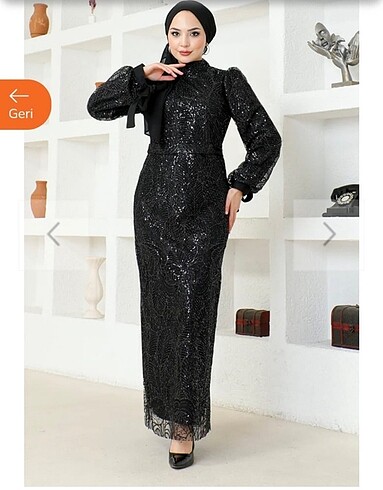 Kolları kurdeleli tesettür abiye moda merveden alındı