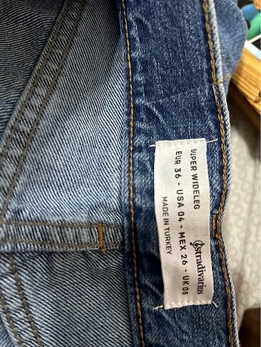 36 Beden mavi Renk jean pantolon hiç giyilmedi