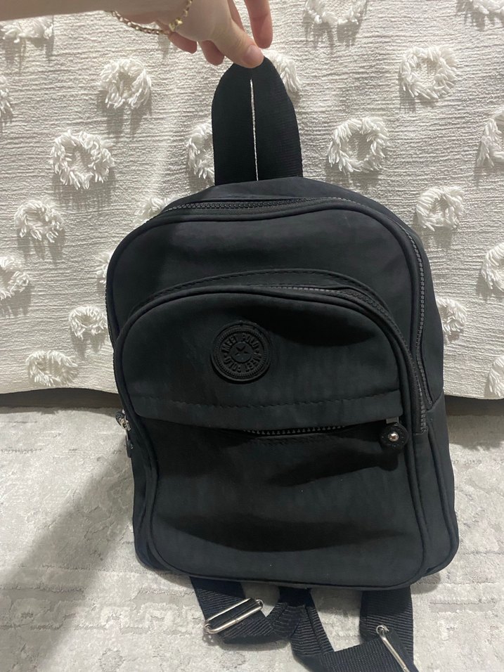 Siyah Kadın Sırt Çantası, Tokalı, Günlük - Görsel 3