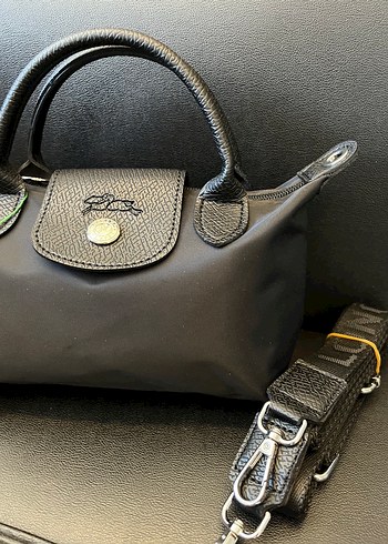 Beden siyah Renk Longchamp Siyah Deri Kadın Çapraz Çanta