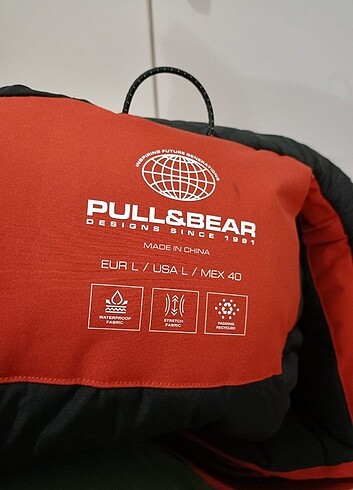 l Beden kırmızı Renk Pull & bear kaban