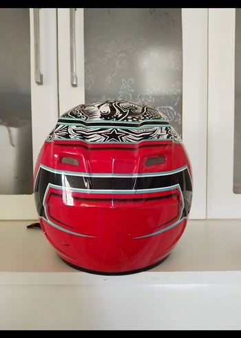 Renkli Baskılı Bell Biker Kask - Görsel 3