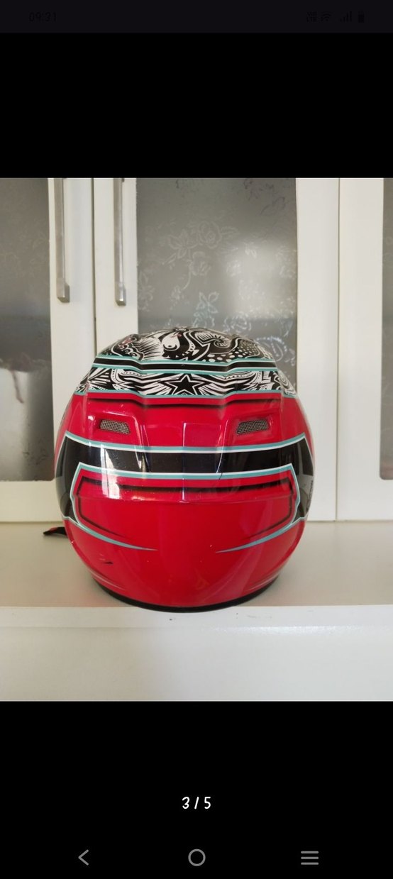 Renkli Baskılı Bell Biker Kask - Görsel 3