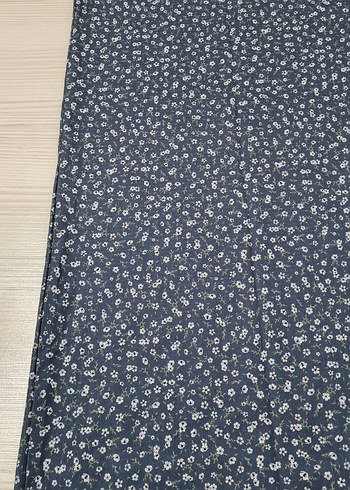Pull and Bear Lacivert Uzun Midi Etek, Kemerli, Rahat Kesim