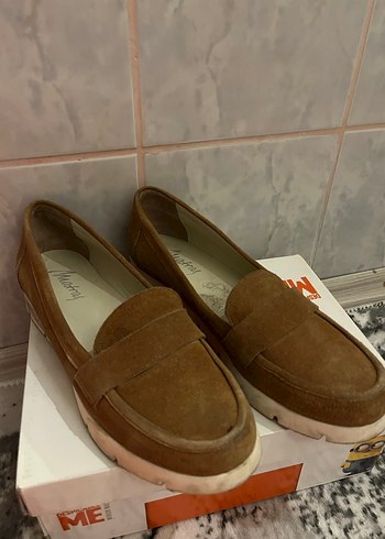 Kız Çocuk Kahverengi Süet Tokalı Loafer - Görsel 3