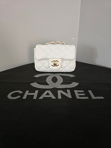 Beden CHANEL Mini Flap Bag (Beyaz) A+++ Kalite İthal Kadın Çantası