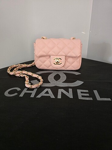 CHANEL Mini Flap Bag (Pembe) A+++ Kalite İthal Kadın Çantası