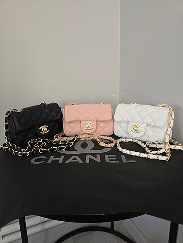  Beden pembe Renk CHANEL Mini Flap Bag (Pembe) A+++ Kalite İthal Kadın Çantası