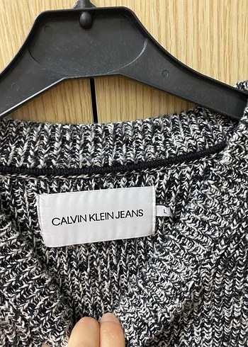 Calvin Klein Gri Örgü Kadın Uzun Kollu Kazak