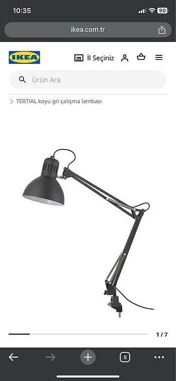 Beden gri Renk ikea lamba