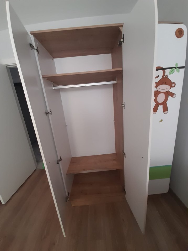 Çocuk Odası Kahverengi Gardırop - Görsel 2