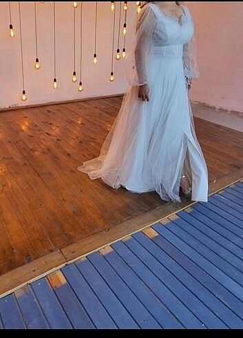 Beyaz nikah elbisesi - Görsel 2