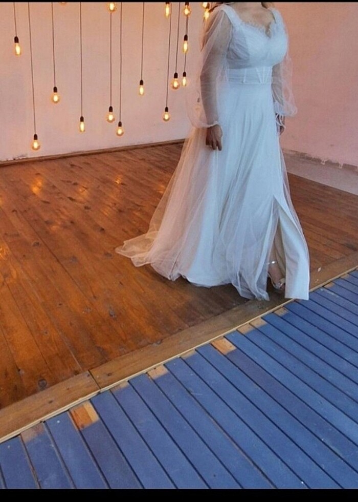 Beyaz nikah elbisesi - Görsel 2