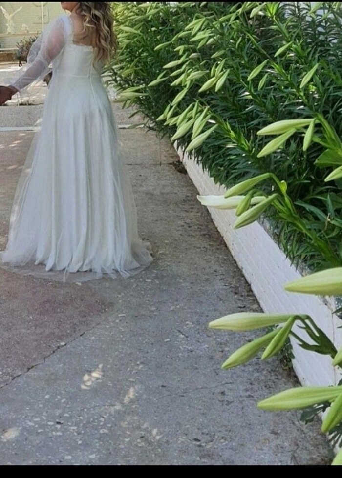 Beyaz nikah elbisesi - Görsel 3