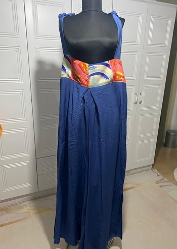 Mavi Drapeli Bohem Uzun  tulum - Görsel 2