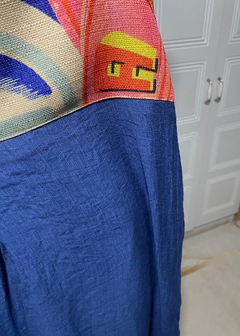 Mavi Drapeli Bohem Uzun  tulum - Görsel 5