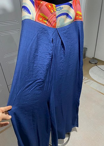 Mavi Drapeli Bohem Uzun  tulum - Görsel 9