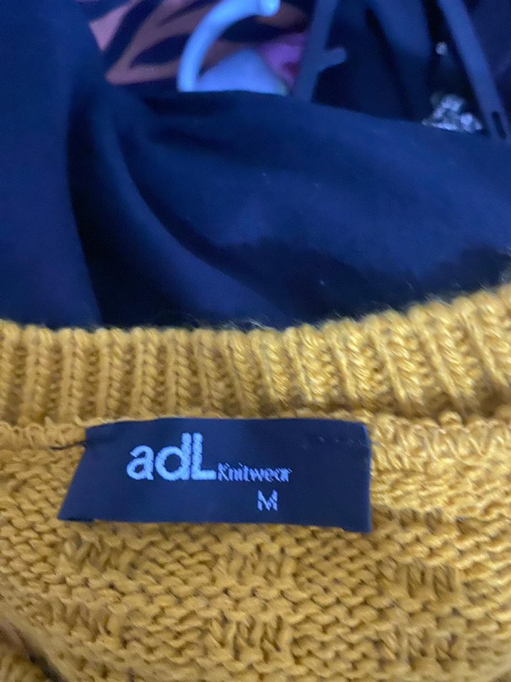 hardal  sarısı Bohem Örgü Kadın Kazak - Görsel 5