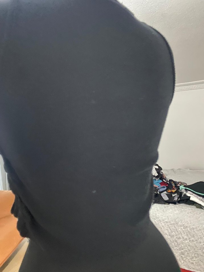 Siyah Yüksek Yakalı Kadın Crop - Görsel 4