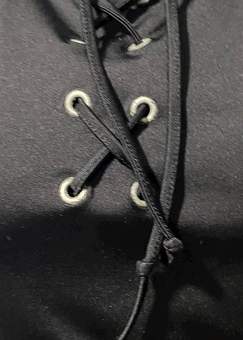 Siyah Gotik Halter Yaka Mini Büstiyer - Görsel 4