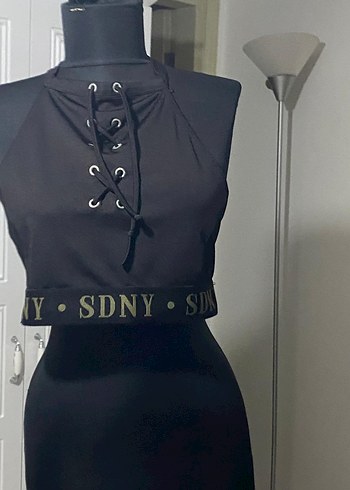 Siyah Gotik Halter Yaka Mini Büstiyer - Görsel 9