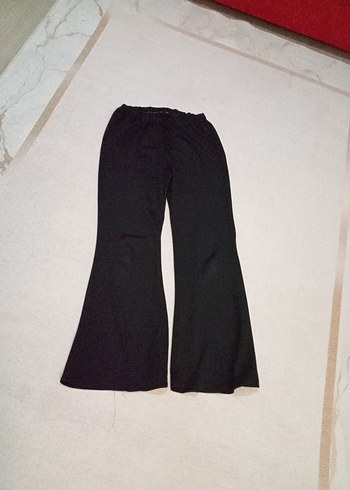 Siyah Kadın  İspanyol Paça Pantolon - Görsel 5