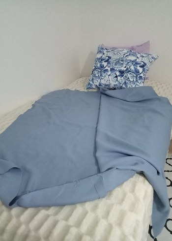 Mavi Düz  kaşe kumaş - Görsel 5