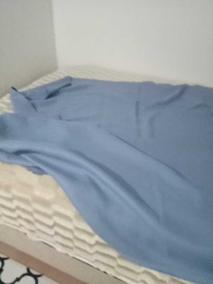 Mavi Düz  kaşe kumaş - Görsel 2