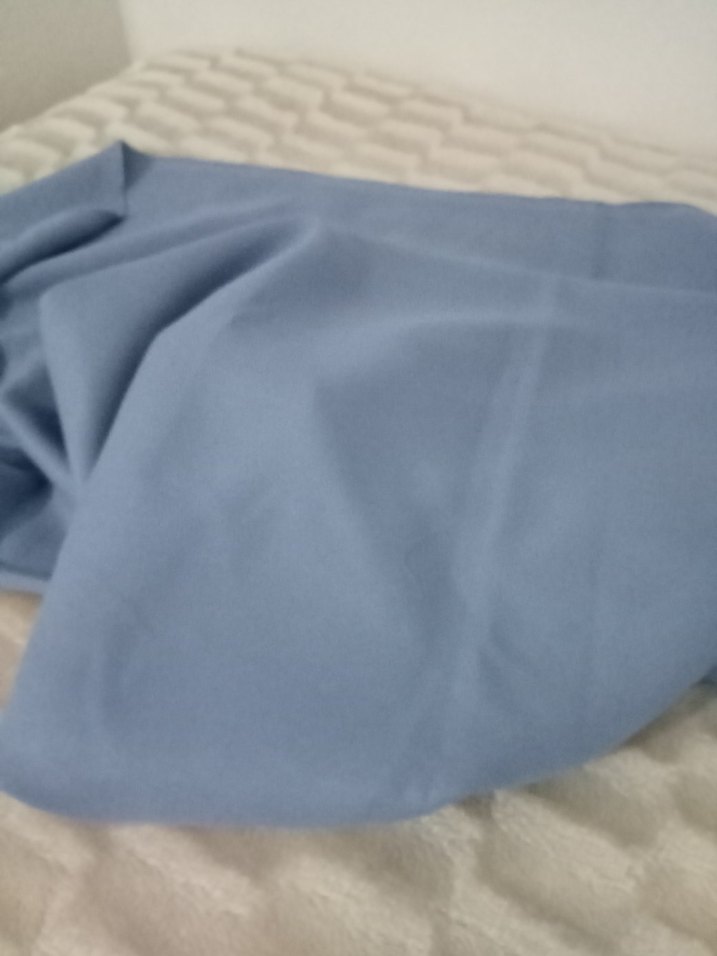 Mavi Düz  kaşe kumaş - Görsel 3